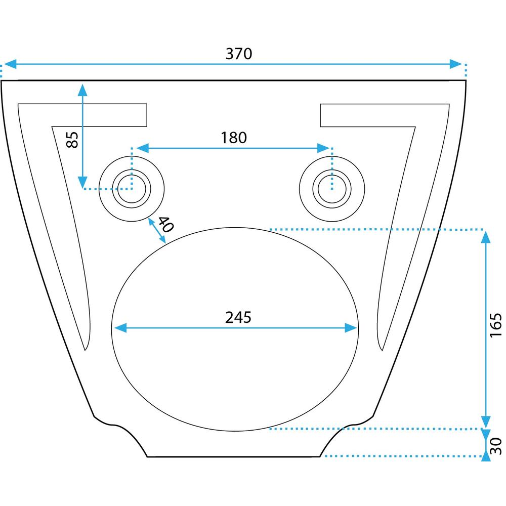 Rea Olivier valkoinen seinälle ripustettava bidee