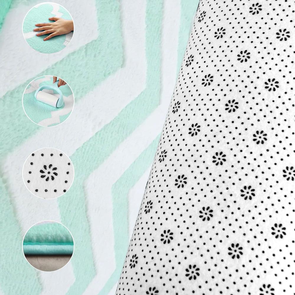 Dywan pluszowy Clover Zig Zag Mint