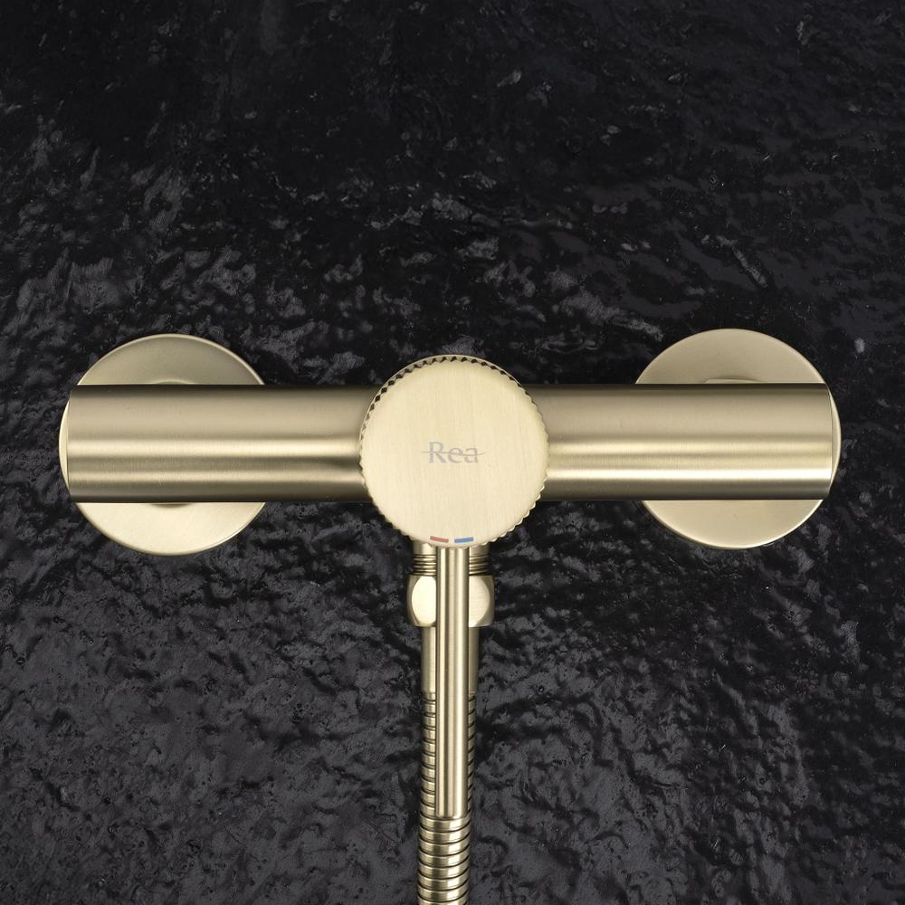 Tuš pipa REA Lungo Stripe Brush GOLD