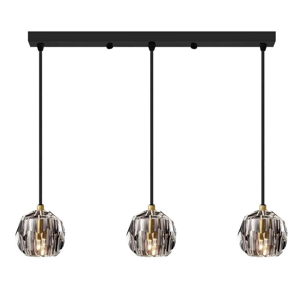 Kristall Deckenlampe APP587-3CP Black