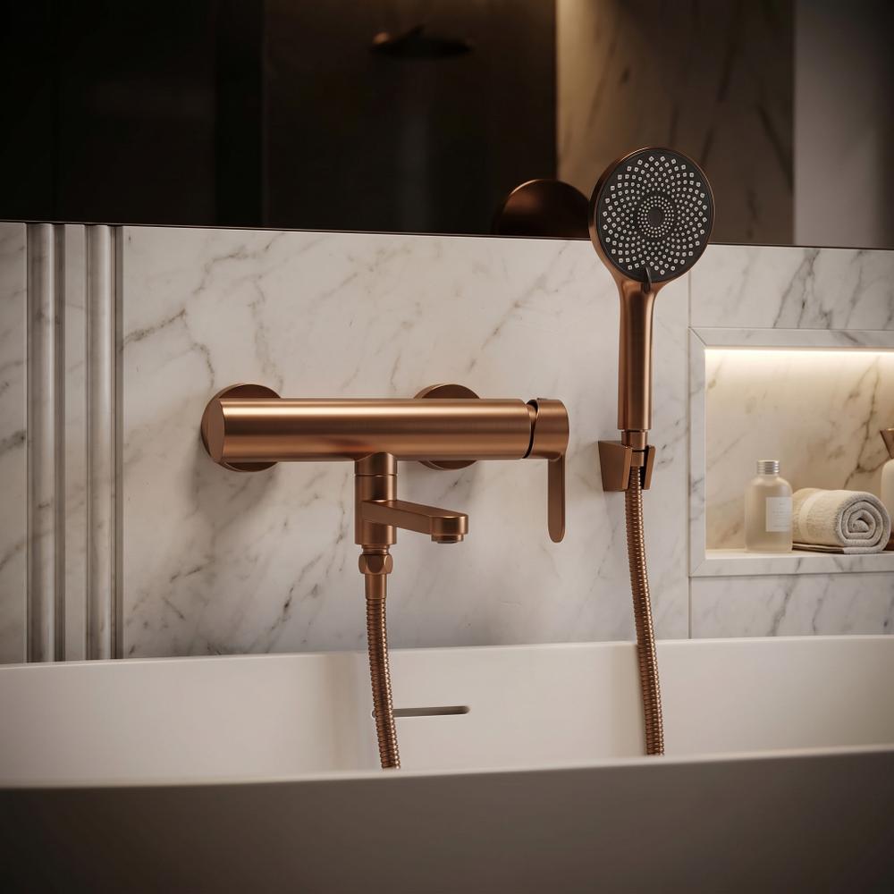 Bath mixer Rea Arcos Brushed Copper