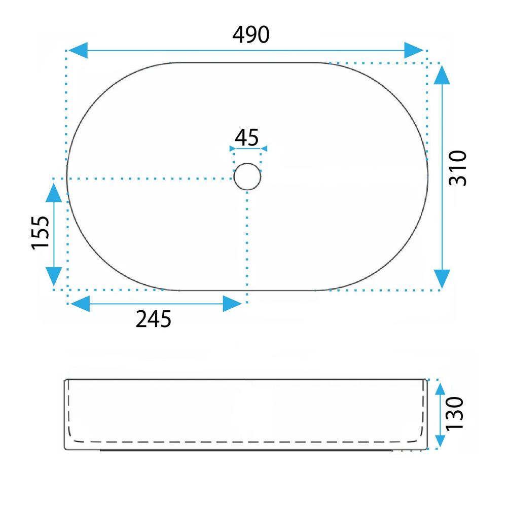 Умывальник на столешницу Rea Vanda Pistachio Matt