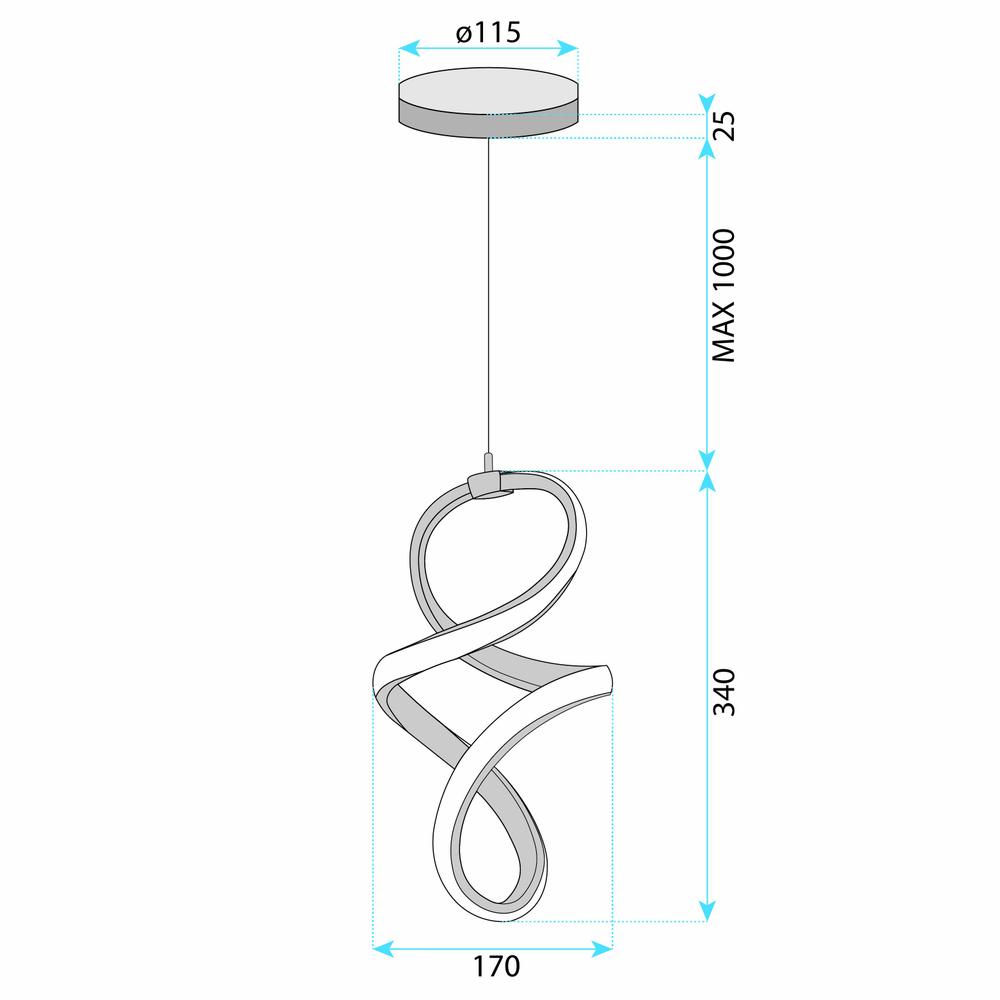 LAMPA WISZĄCA LED G074-1CP Złota