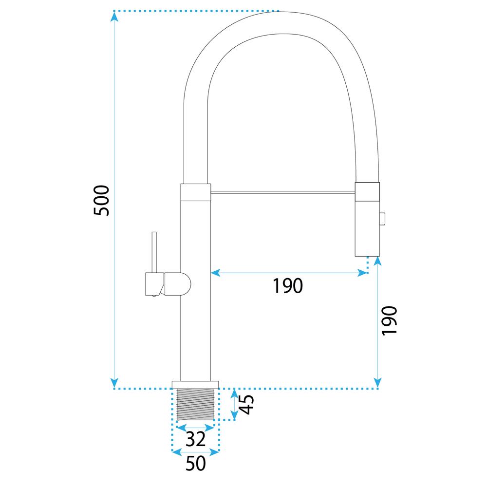 Kitchen faucet Viera Gold Brush