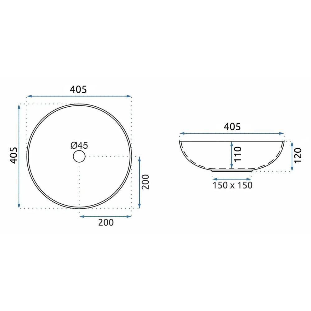 Vasque à poser REA FIBO Black Matt