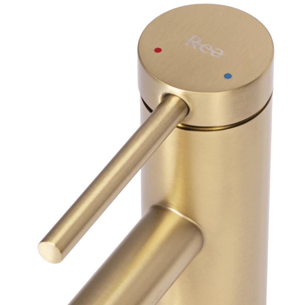 Kriauklės maišytuvas Rea Foss GOLD BRUSH Low