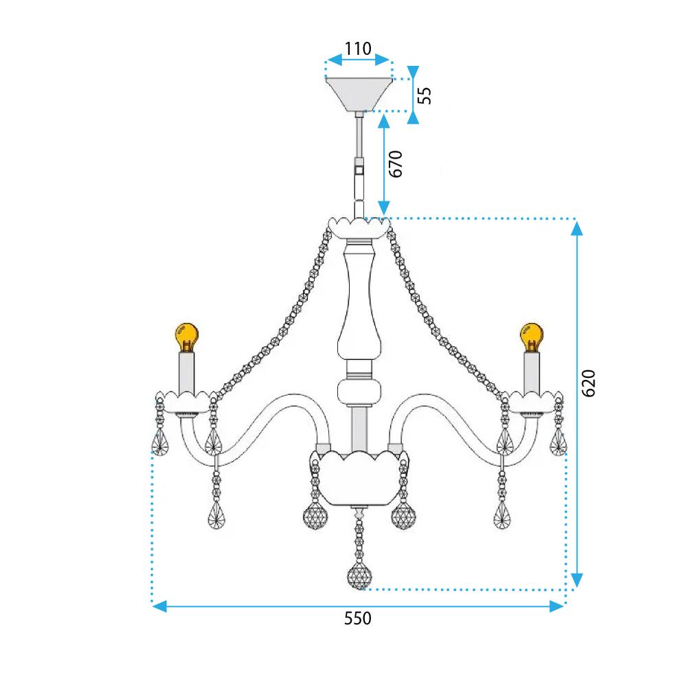 Lampe Kristall 392183