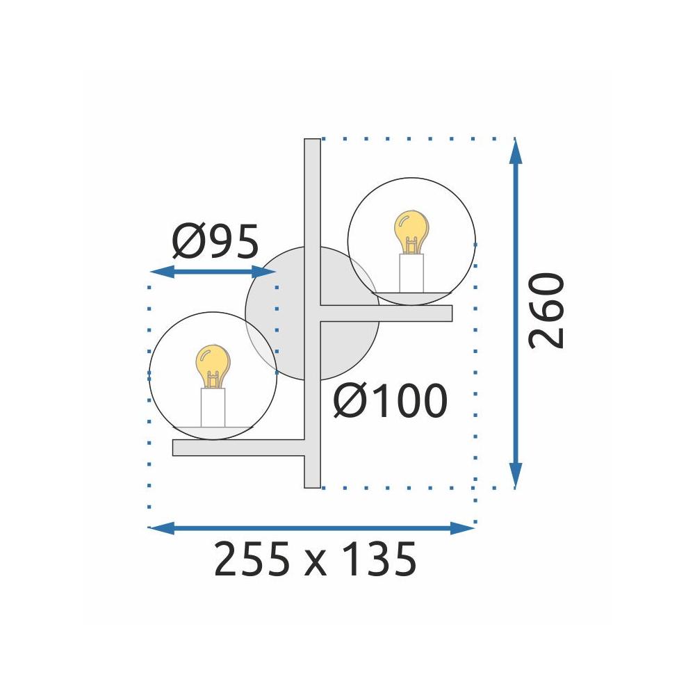 Wandlampe APP1171-2W Gold