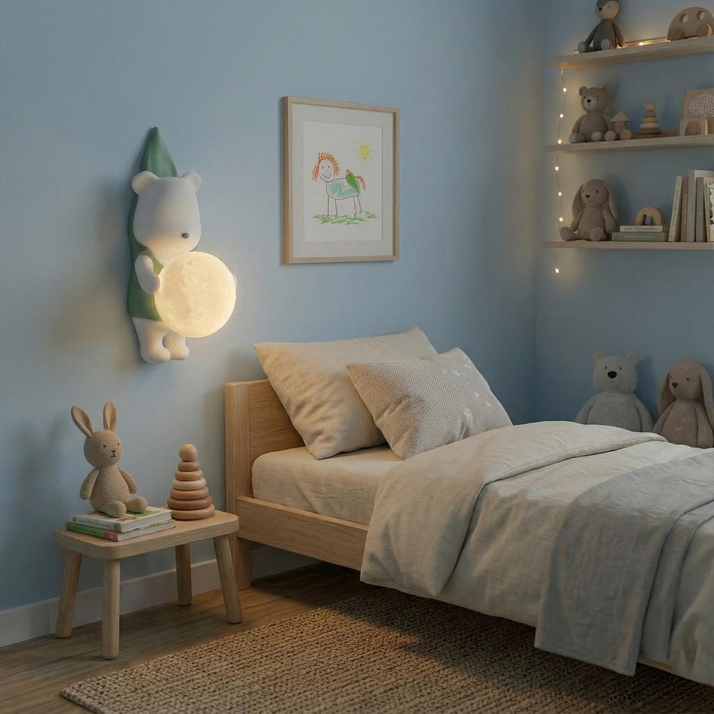 KINKIET ŚCIENNY MIŚ W KOSZULCE G169-1W NIEBIESKI