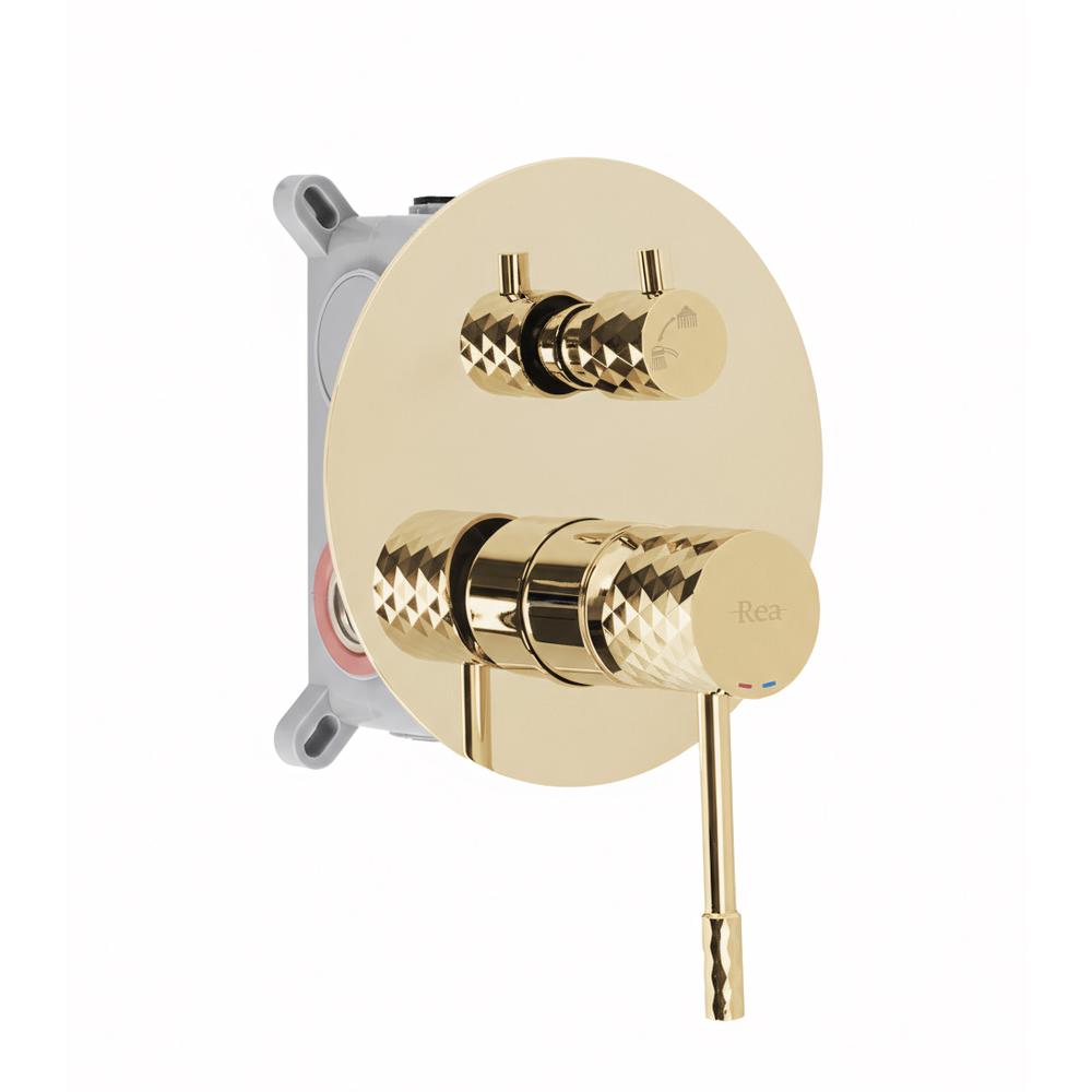 Komplet za tuširanje za vgradnjo Rea Lungo Diamond Gold + BOX
