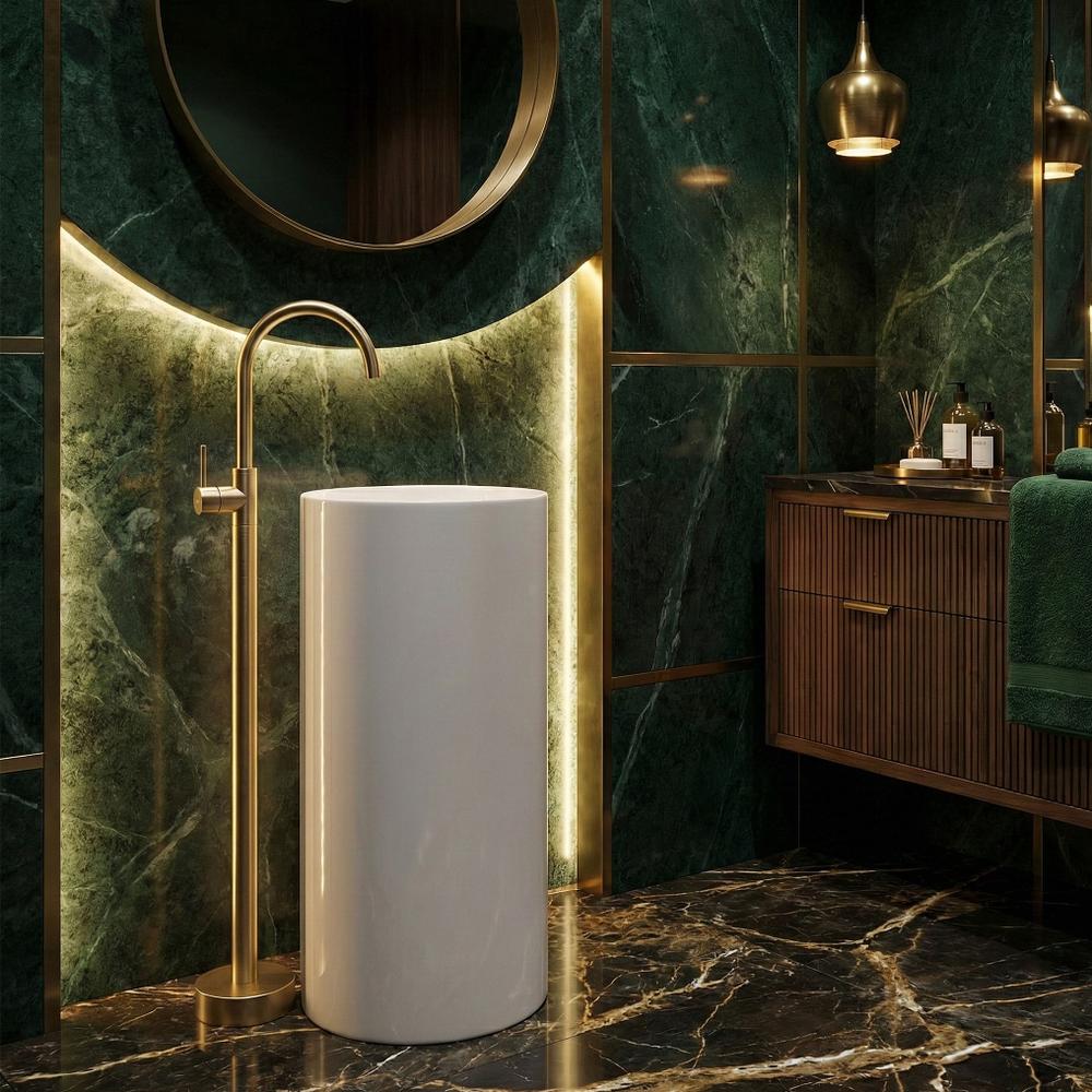 Robinet de lavabo Rea Lungo Brush Gold