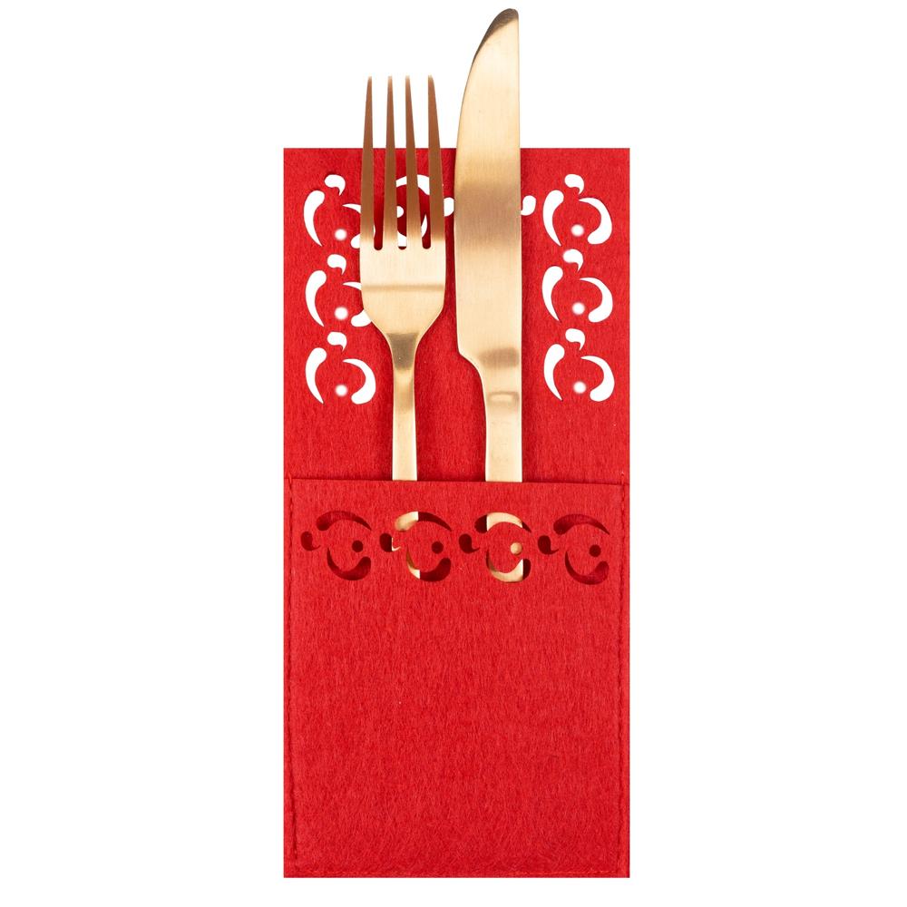 Pokrowiec na sztućce Świateczny 4 szt KF357-4R