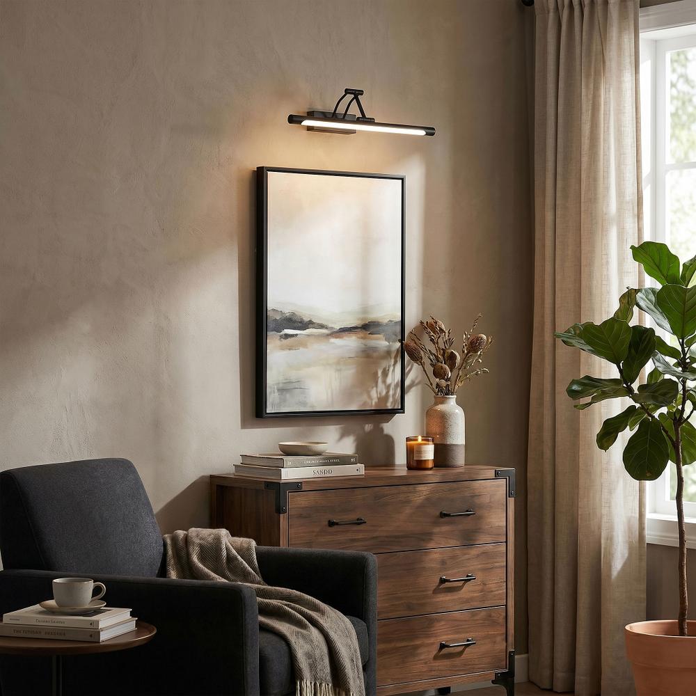 Vonios sieninis LED šviestuvas SWE025-1W 42cm Black