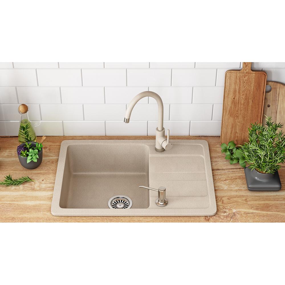 Granito kriauklė Nils Smėlio spalvos 5in1