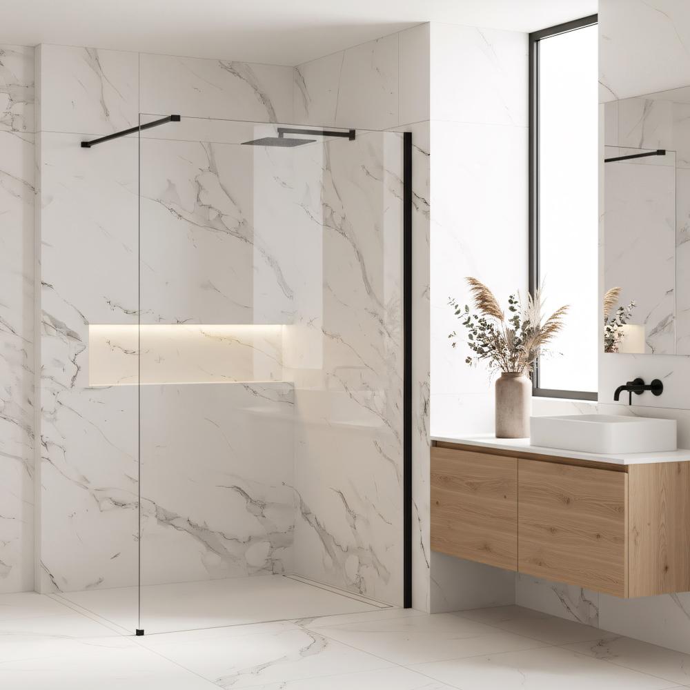 Shower screen Rea Flexi Transparent / Black 120