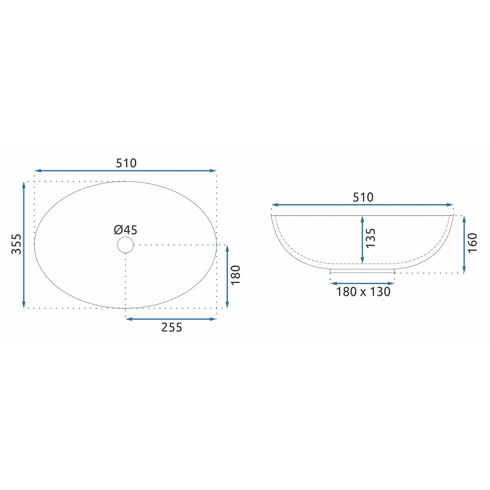 Umývadlo na dosku REA FROST BLACK