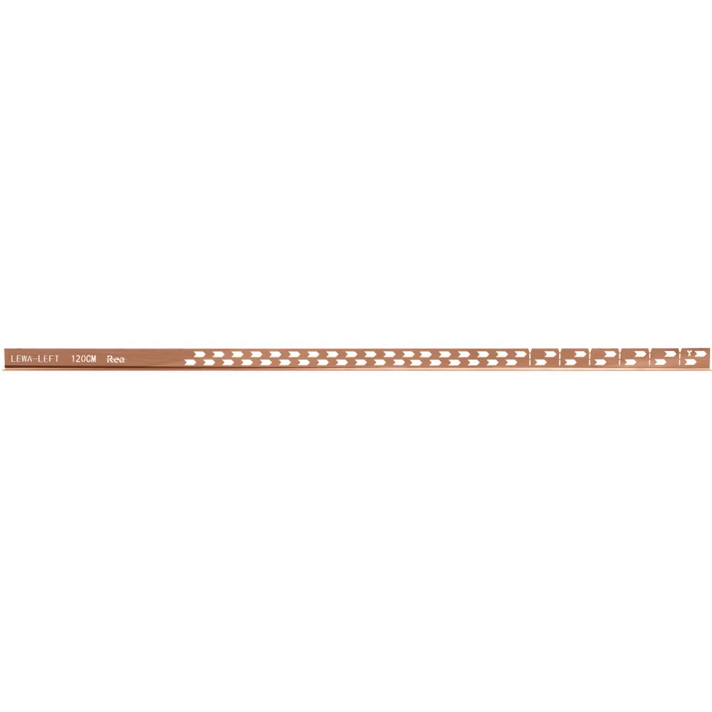 Profilé de chute latéral pour receveur de douche 120cm Brush Copper