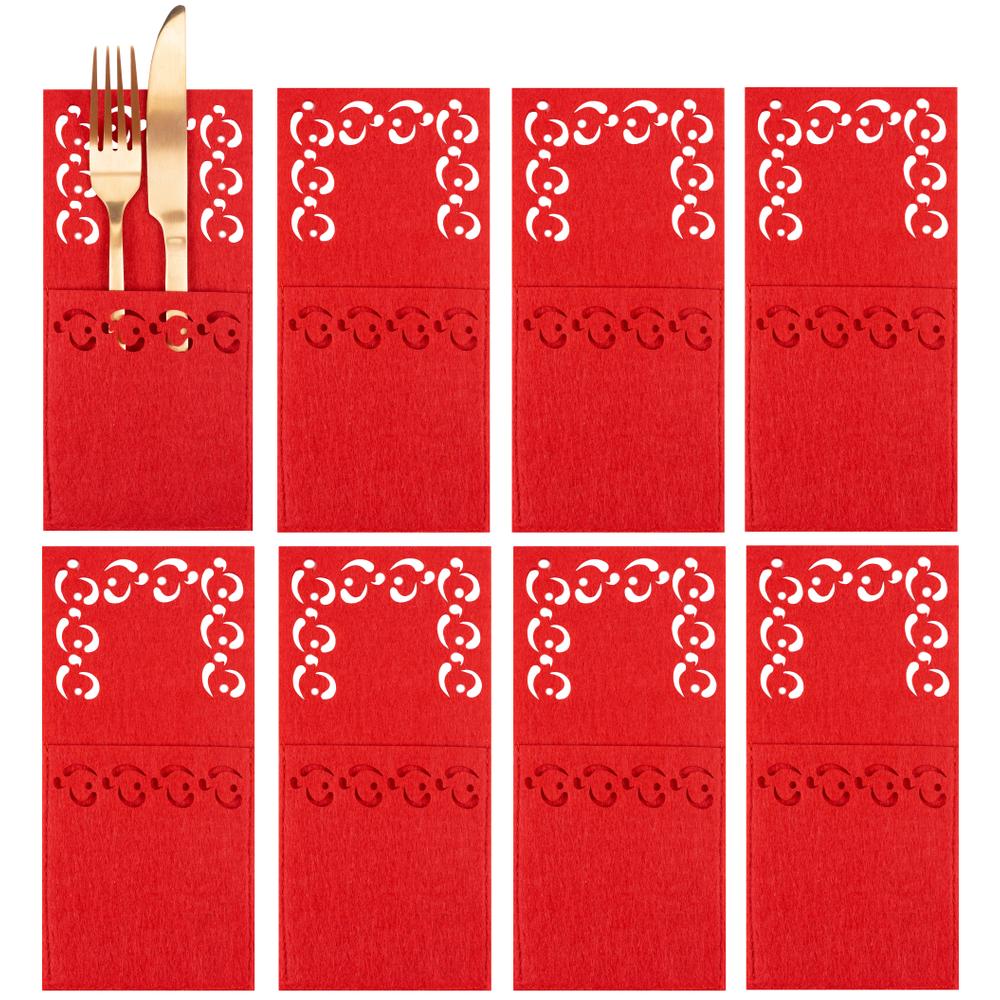 Pokrowiec na sztućce Świateczny 8 szt (KF357R x2)