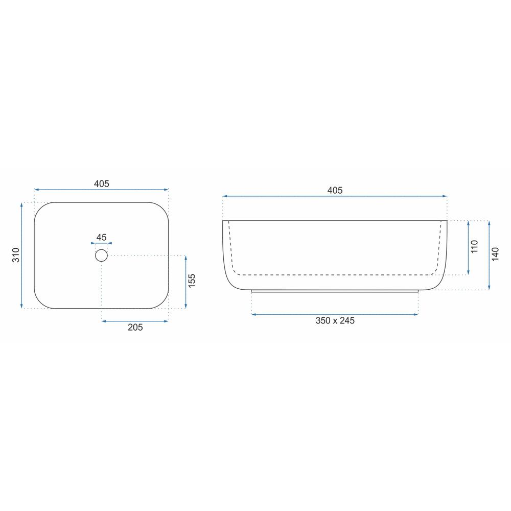 Vasque à poser Rea Demi Mini White