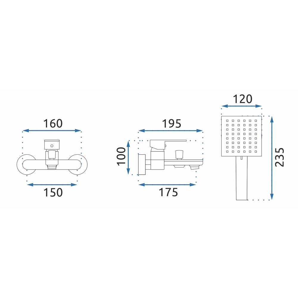 Bateria wannowa REA LUPPO Czarna