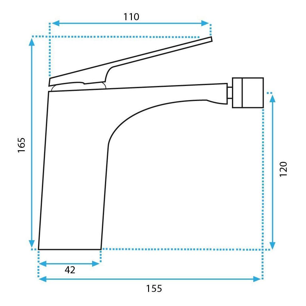Bateria bidetowa Rea Avalon Miedź Szczotkowana