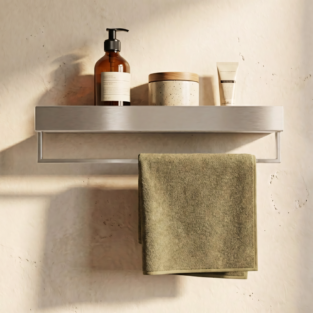 Etagère de salle de bain SF01 45cm steel brush