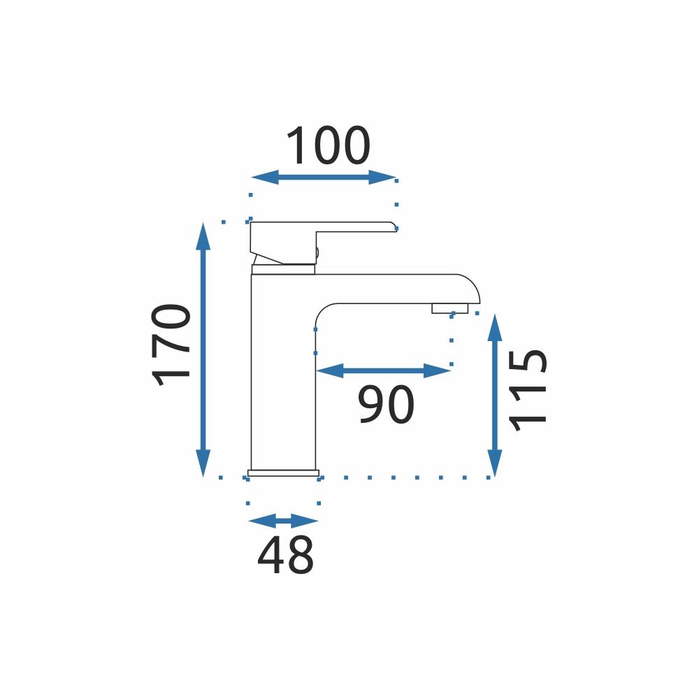 Umývadlová batéria REA BLOOM - chróm-biela, nízka
