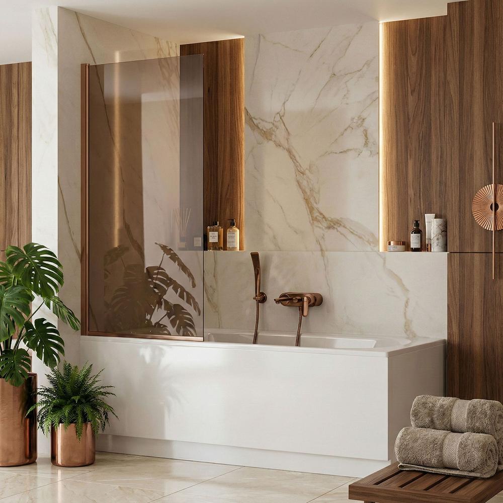 Badewanneaufsatz Rea Elegant Brush Copper 80