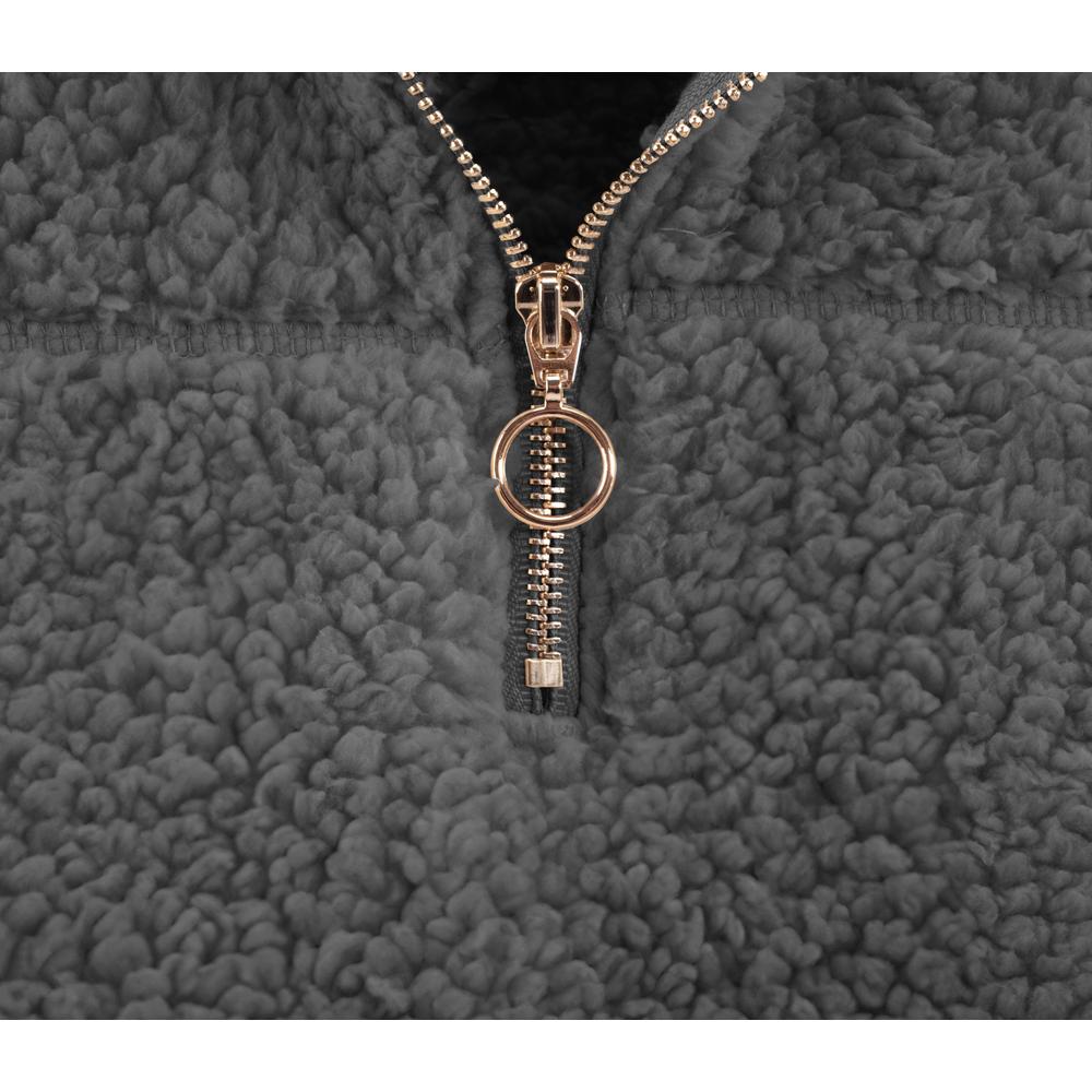 Bluza Damska Sherpa z kołnierzem Grey l