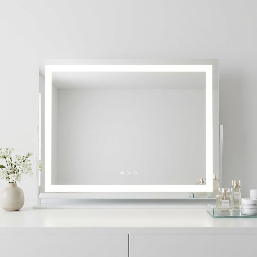 Lustro LED Studio Białe 58x45