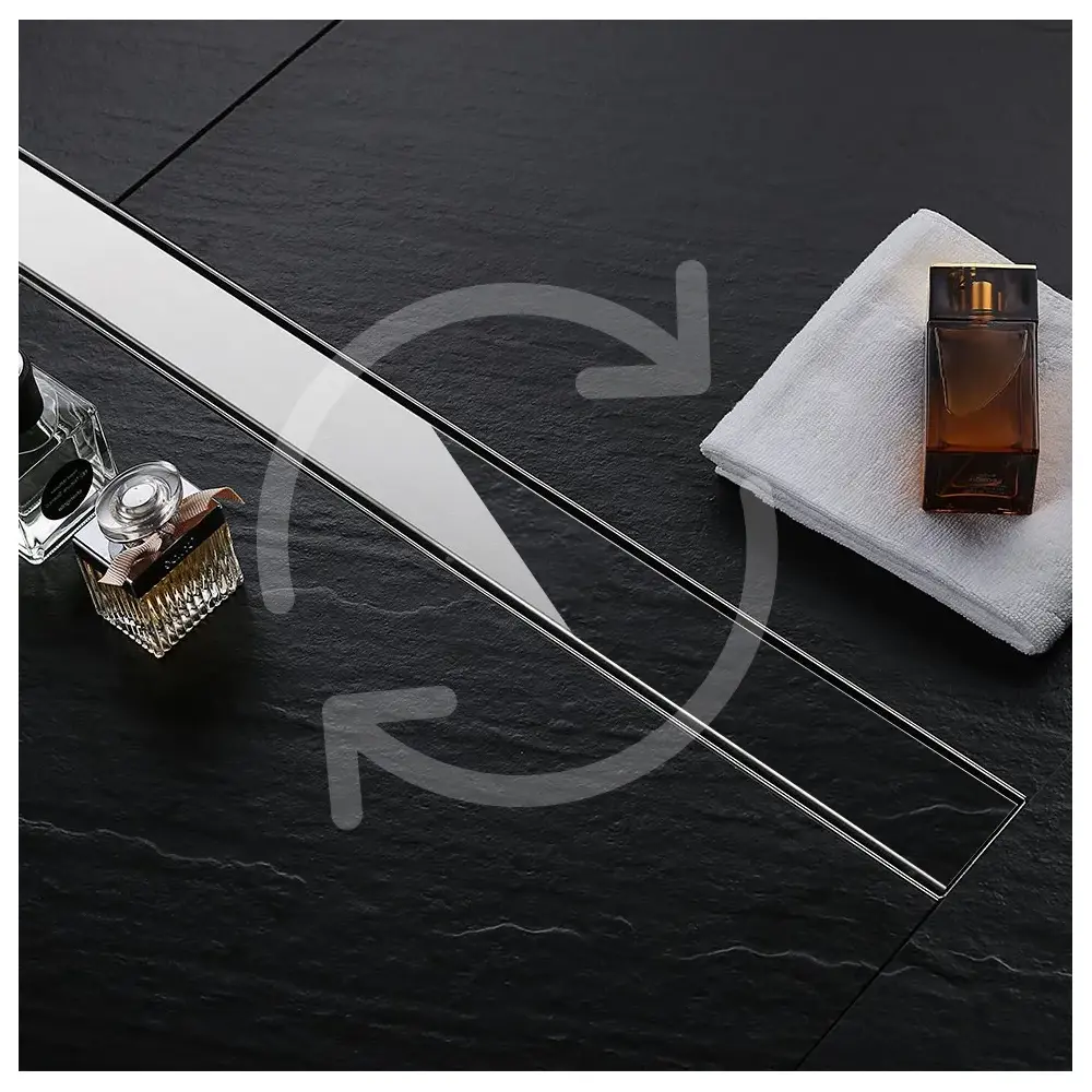 Lineaarne äravool REA PURE NEO NICKEL BRUSH INOX 90