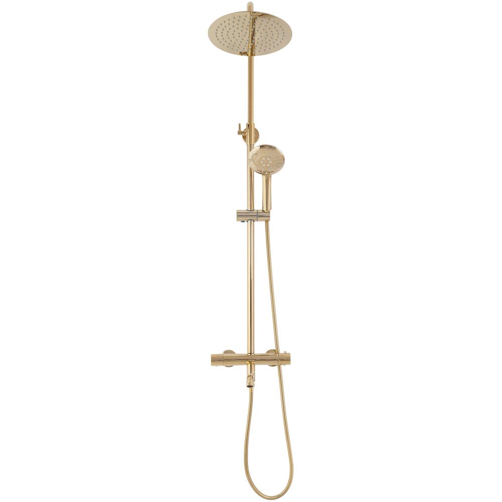 Thermostatic shower set Lungo Gold