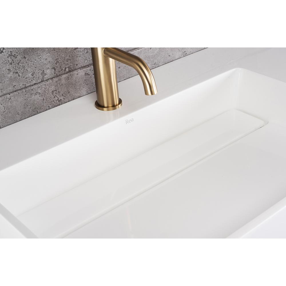 Умывальник конгломератный на столешницу  Archi 90 CM White