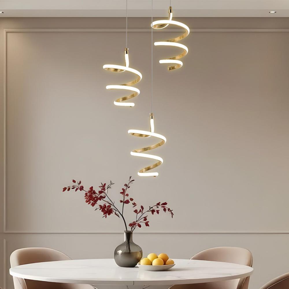 LED-Hängeleuchte G075-3CPR Gold