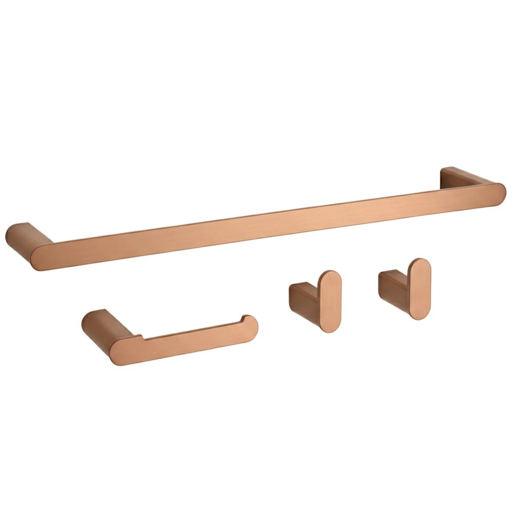 Kylpyhuonetarvikesetti Mati Brush Copper 4 osaa