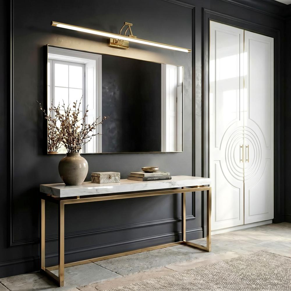 Koupelnové nástěnné LED svítidlo SWE021-1W 80cm Gold