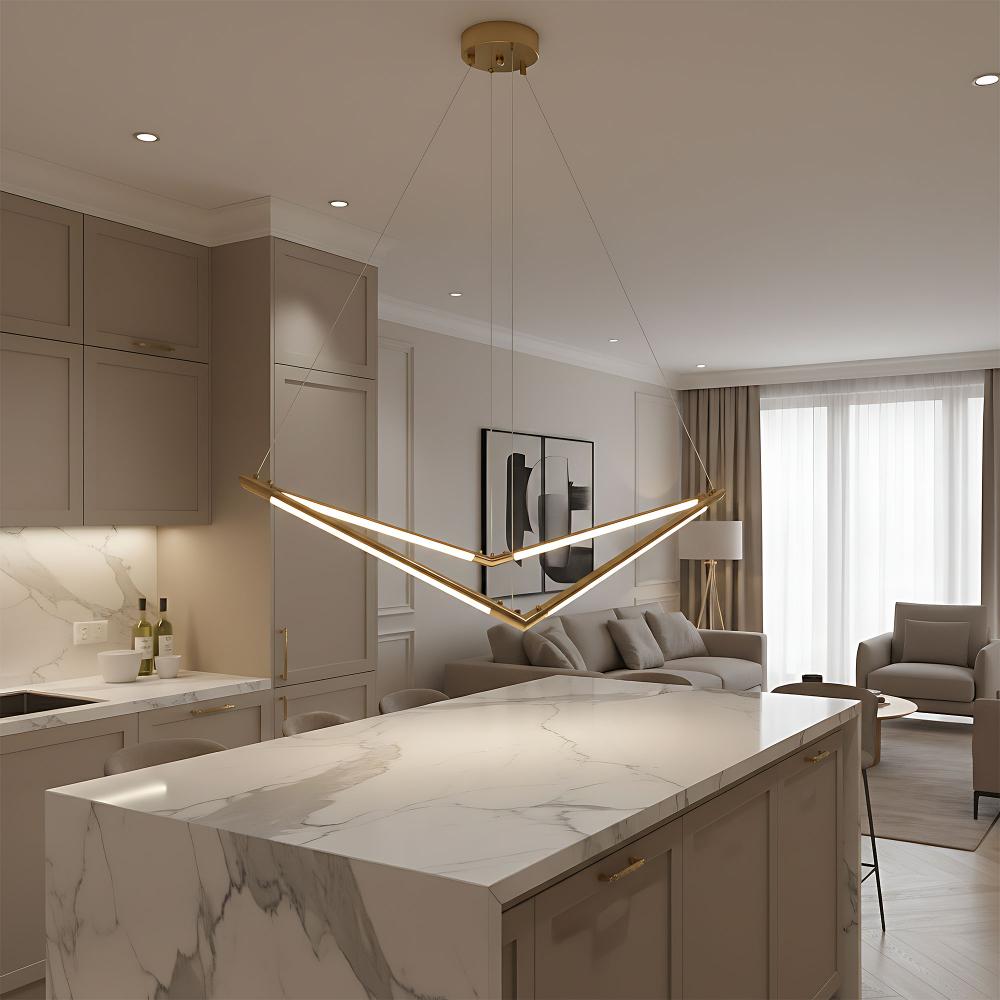 Люстра LED APP1776-CP Brush Gold