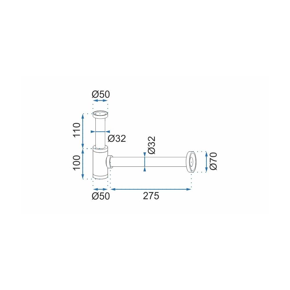Click-Klak Universal pesuallas Siphon Rea White