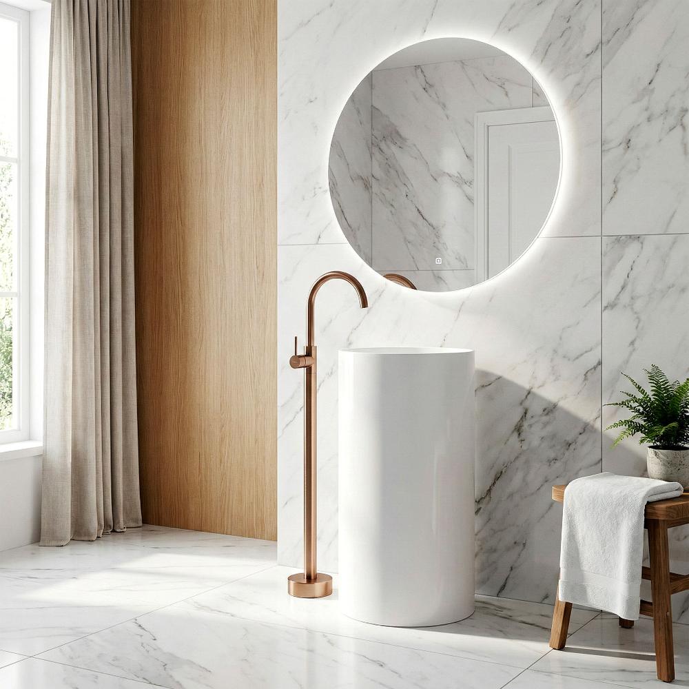 Voľne stojaca batéria REA LUNGO Brush Copper vysoká