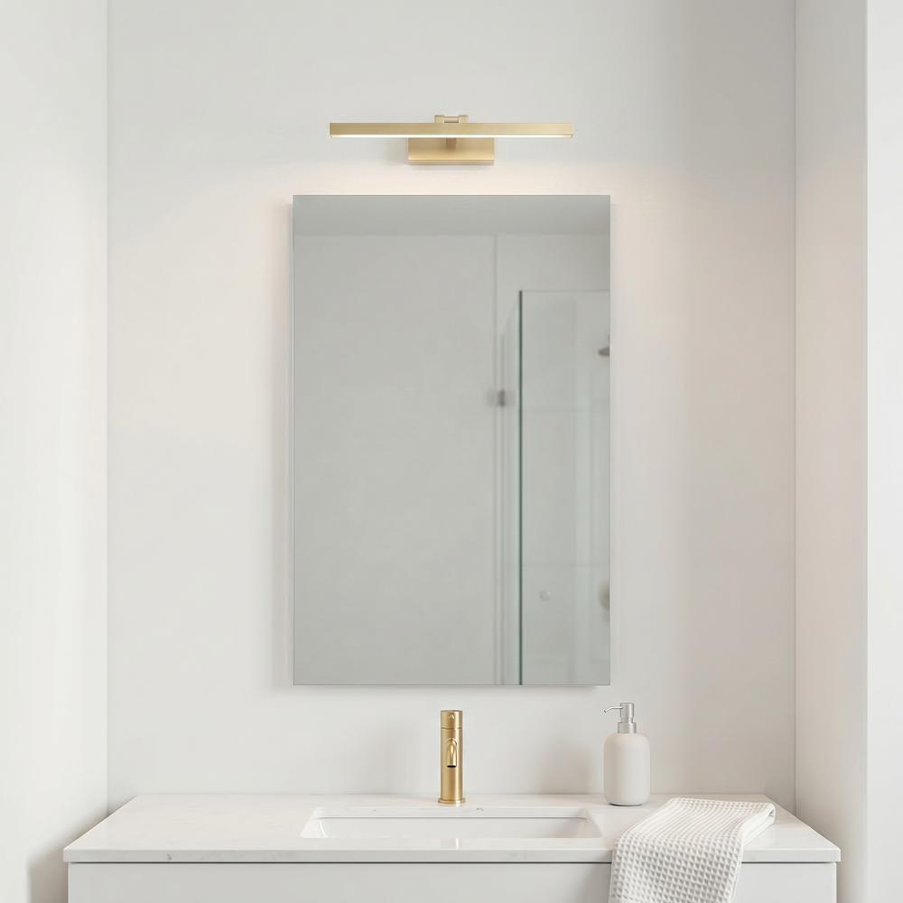 Vonios sieninis LED šviestuvas APP1863-1W 40cm BRUSH GOLD