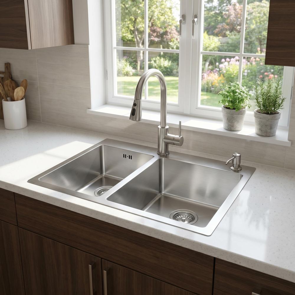 Oceľové umývadlo Toby BRUSH STEEL