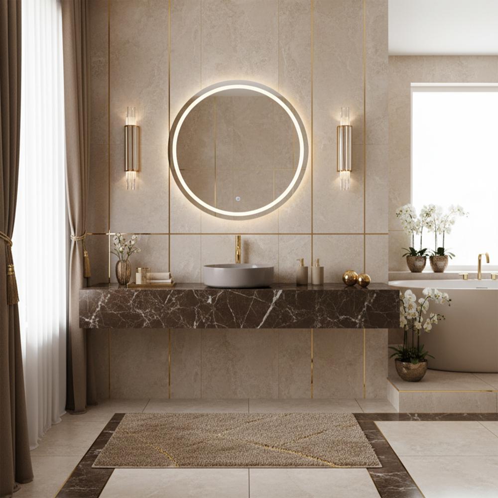 Aufsatzwaschbecken Rea Sami Beige Shiny