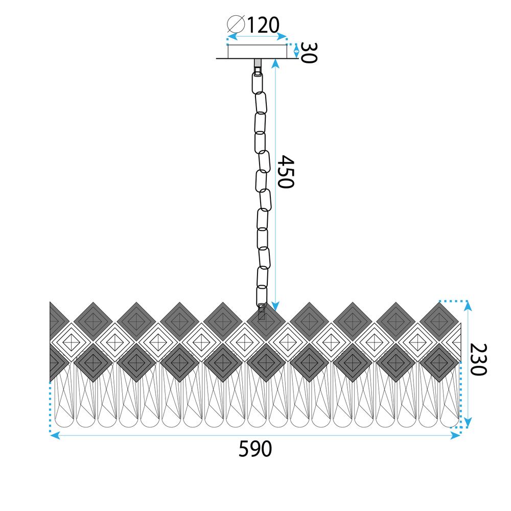 Lampe APP1540-8CP60 Gold
