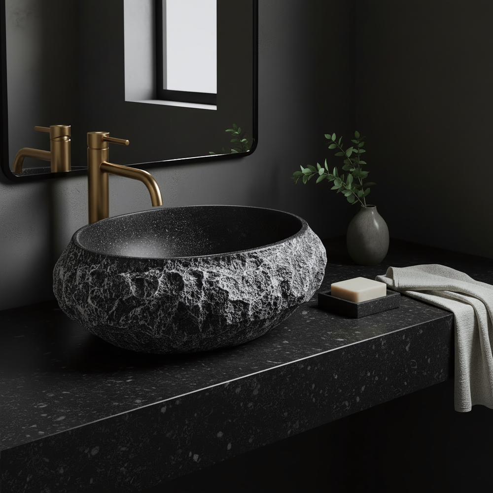 Countertop Basin Rea Mika Gabro Black