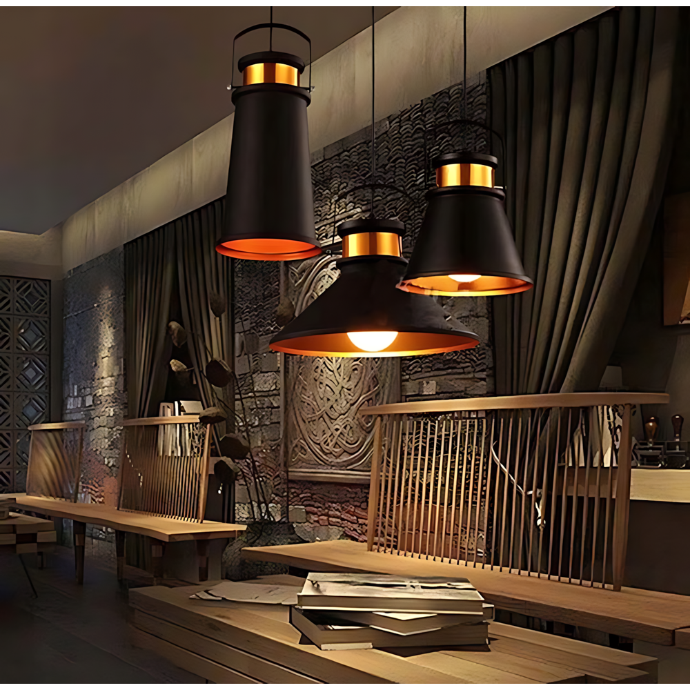 Hängelampe ASTI A Black / Gold