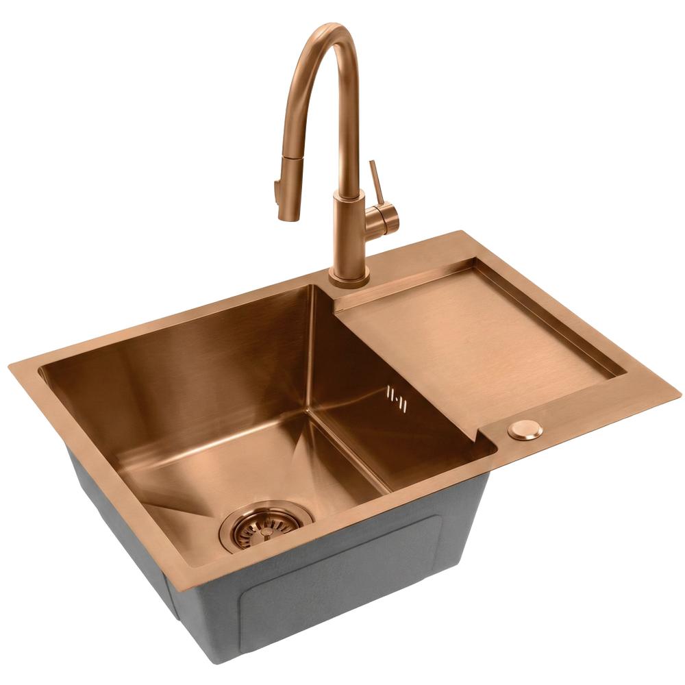 Évier en acier Paul BRUSH COPPER