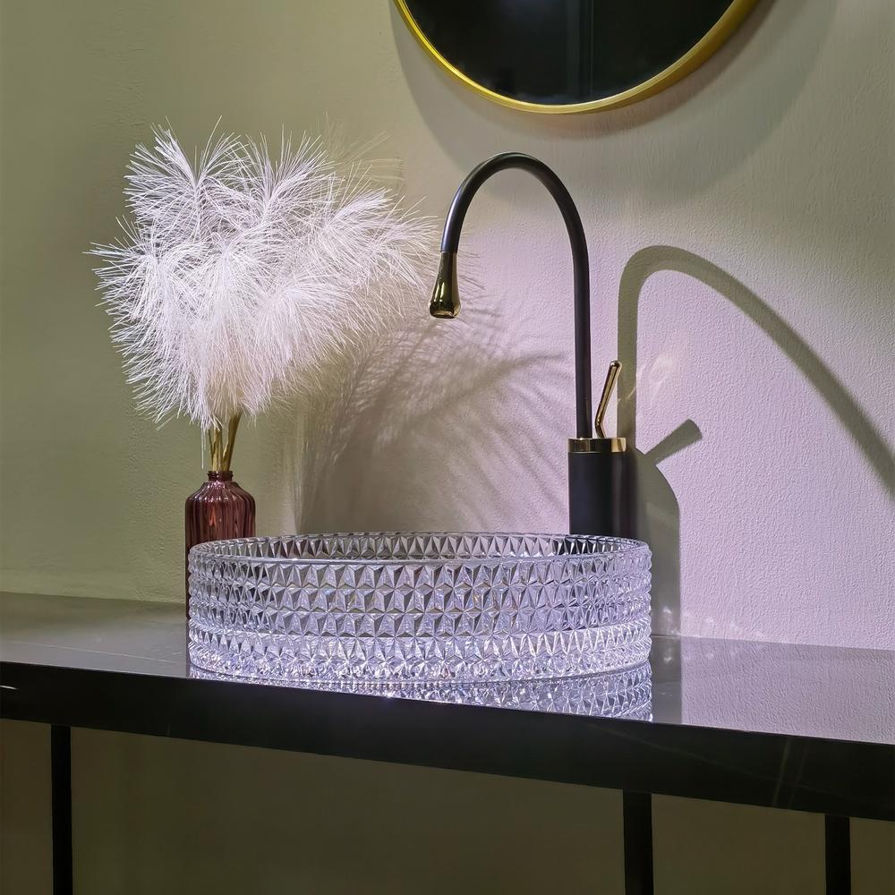 Nadgradni umivaonik Rea Cristal Transparent 39