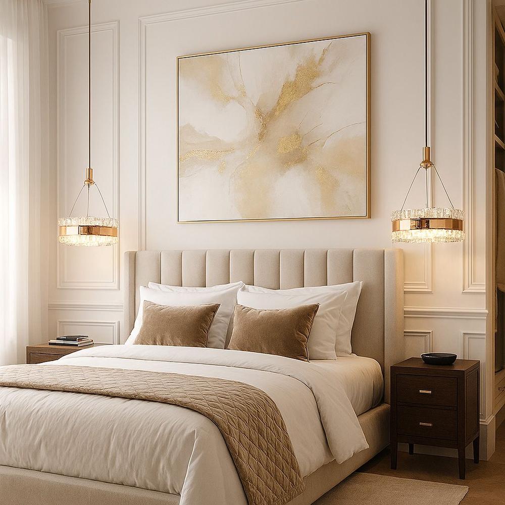 Kristall-Hängelampe LED LHJ099-CP GOLD