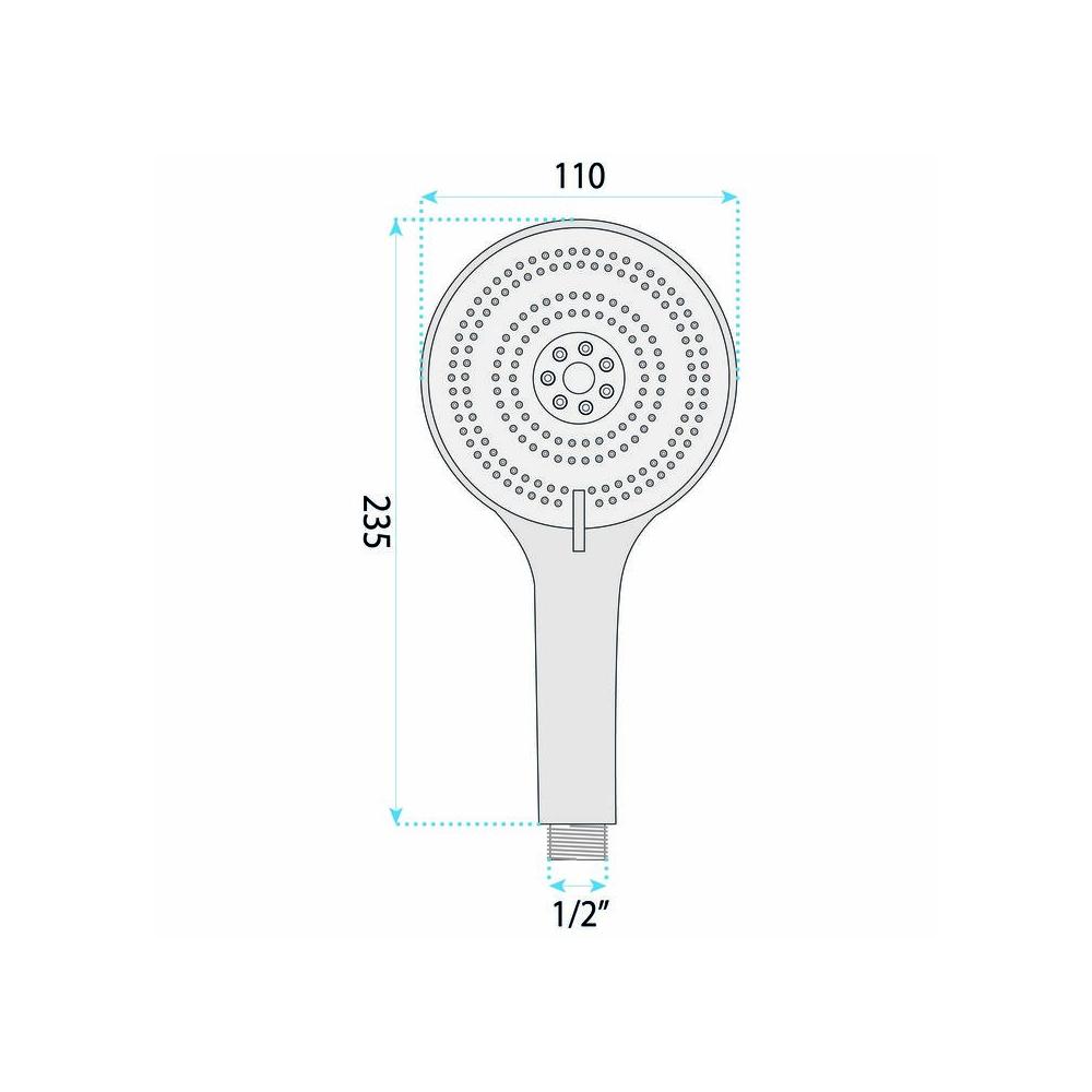 Dušo galvutė Rea JS-019 BRUSH NICKLE