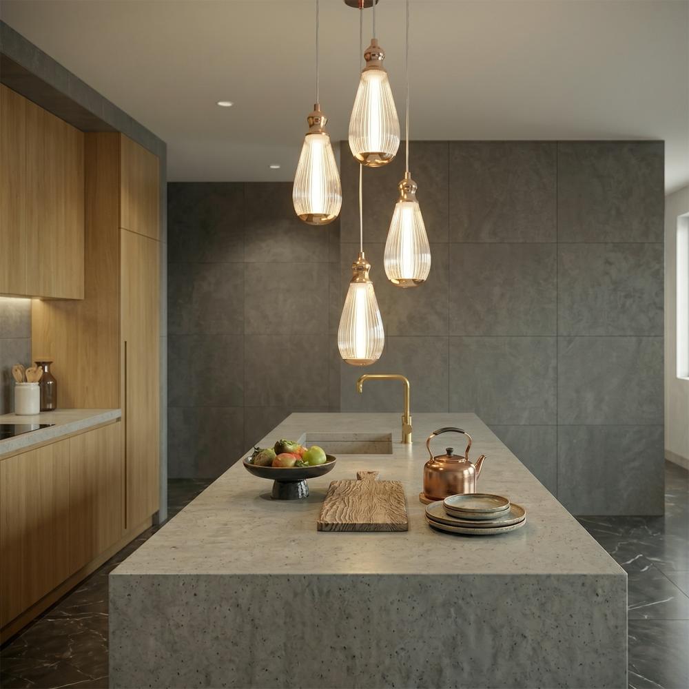 Lampa sufitowa wisząca LHJ120-CP jasne różowe złoto